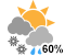 Chance of snow or rain (60%)